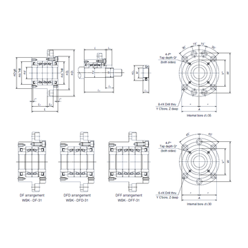 WBK35DFF-31 NSK Thrust Ball Bearings