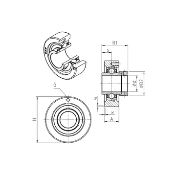 EXC320 SNR Bearing Units