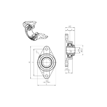 UKFLE213H SNR Bearing Units