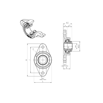 UKFL310H SNR Bearing Units