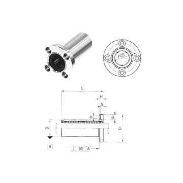 LMEF16L Samick Linear Bearings