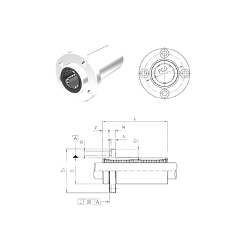 LMEFP40L Samick Linear Bearings