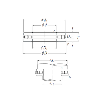 240TMP12 NSK Thrust Roller Bearings