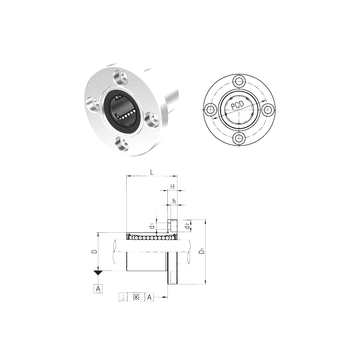 LMEF8UU Samick Linear Bearings